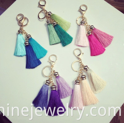 Tassel Designer Keychains Silk Tassels Keyring